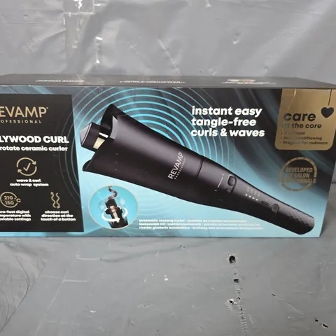 BOXED REVAMP HOLLYWOOD CURL AUTO-ROTATE CERAMIC CURLER CL-2000X-GB 