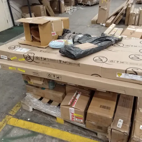 PALLET OF ASSORTED INCOMPLETE FURNITURE PARTS AND PIECES