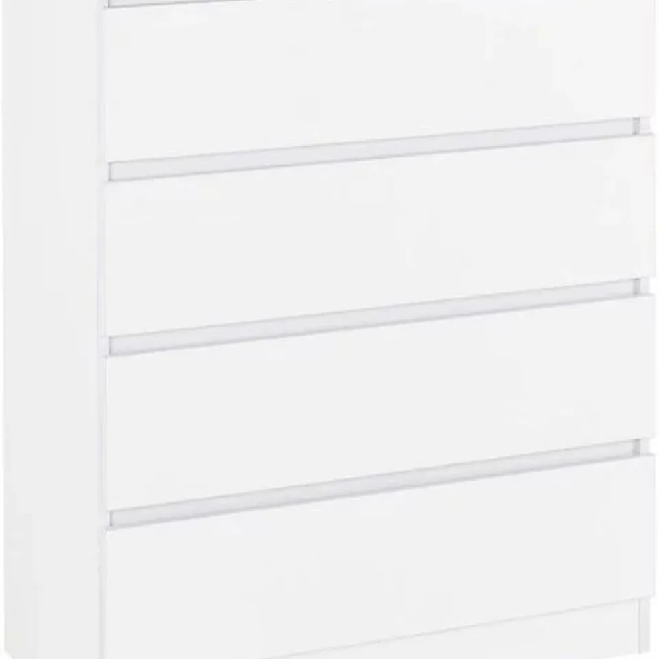 BOXED MALVERN 4 DRAWER CHEST WHITE RECESSED HANDLES (2 BOXES)