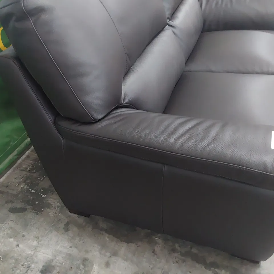 QUALITY ITALIAN DESIGNER VIRGILO POWER RECLINING TWO SEATER SOFA BROWN LEATHER