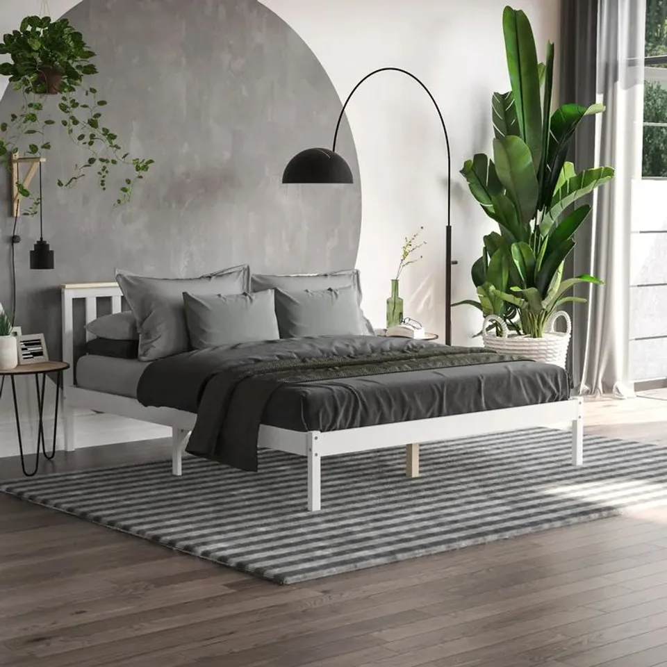 BOXED FREDERIQUE BED FRAME SINGLE WHITE 