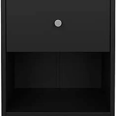 BOXED TVILUM PORTLAND 1 DRAWER NIGHTSTAND - BLACK (1 BOX)