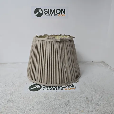 BEIGE PLEATED FABRIC LAMPSHADE