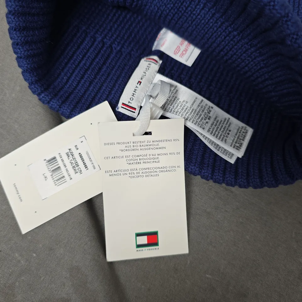 TOMMY HILFIGER KIDS SMALL FLAG BEANIE - L/XL