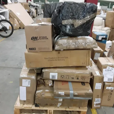 PALLET TO CONTAIN AN ASSORTMENT OF INCOMPLETE FLAT PACK FURNITURE PARTS 