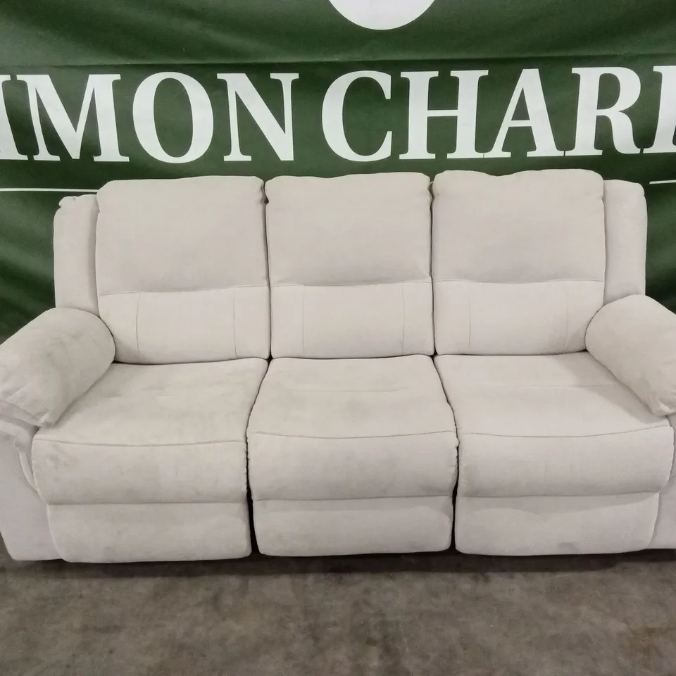 ALBION FABRIC 3 SEATER HIGH BACK MANUAL RECLINER SOFA RRP £749