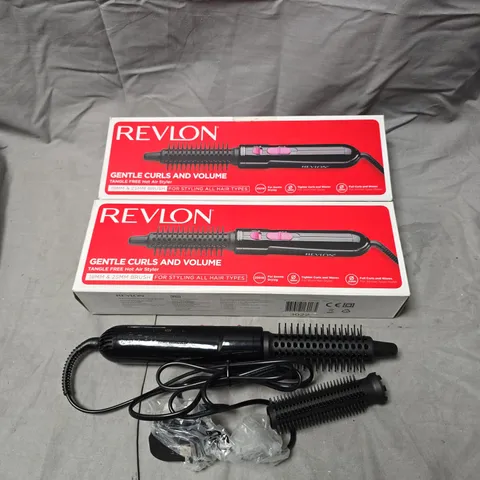 REVLON X2 GENTLE CURLS AND VOLUME HOT AIR STYLER – BLACK WITH ATTACHMENTS