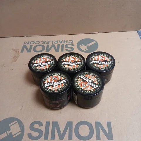 BOX OF APPROXIMATELY 90 X COCK GREASE XXTRA STIFF HAIR POMADE 50G