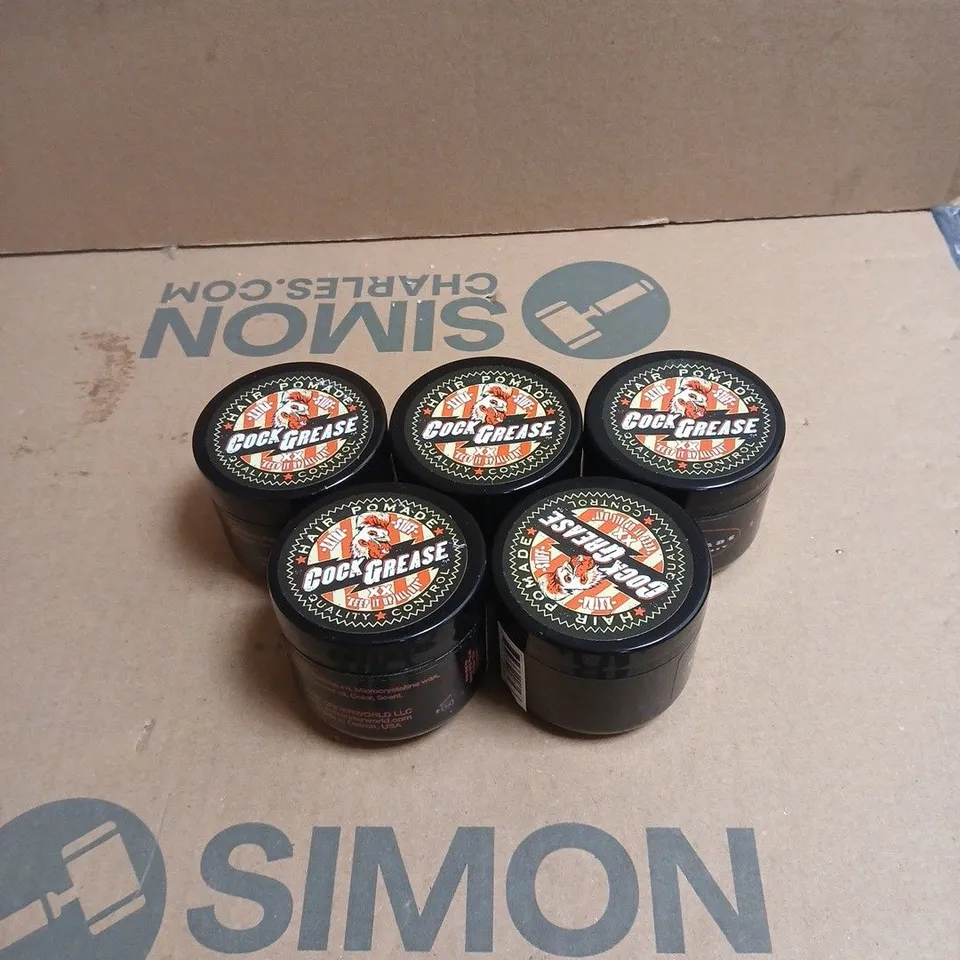 BOX OF APPROXIMATELY 90 X COCK GREASE XXTRA STIFF HAIR POMADE 50G