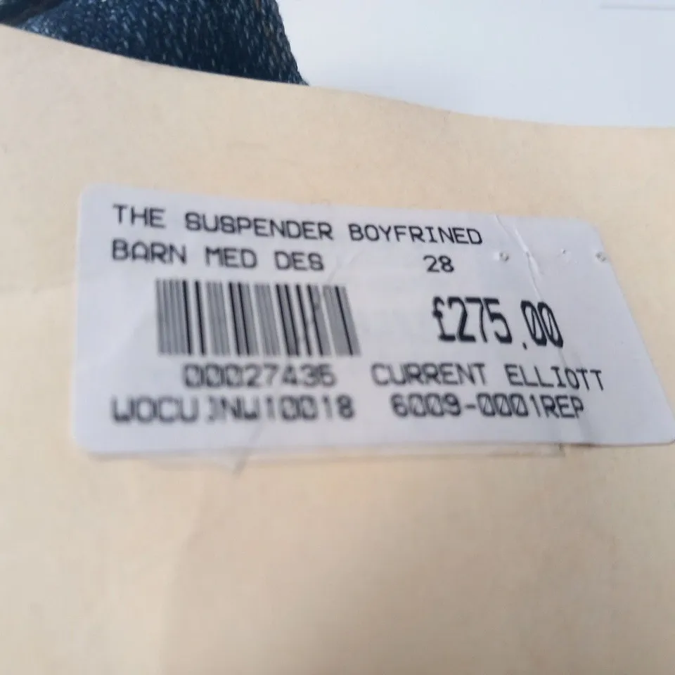 CURRENT/ELLIOT THE SUSPENDER BOYFRIEND BARN MED SIZE 28