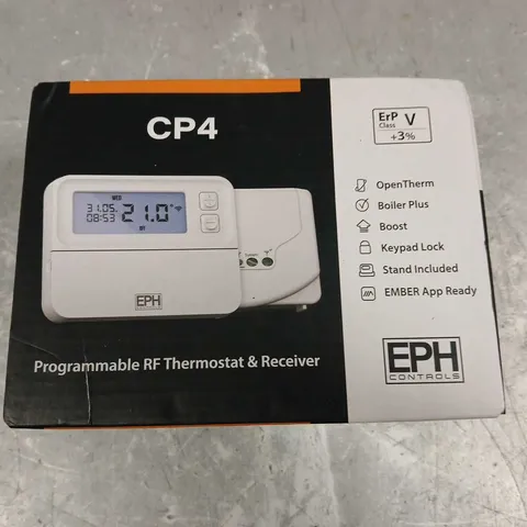 BOXED CP4 PROGRAMMABLE RF THERMOSTAT & RECEIVER