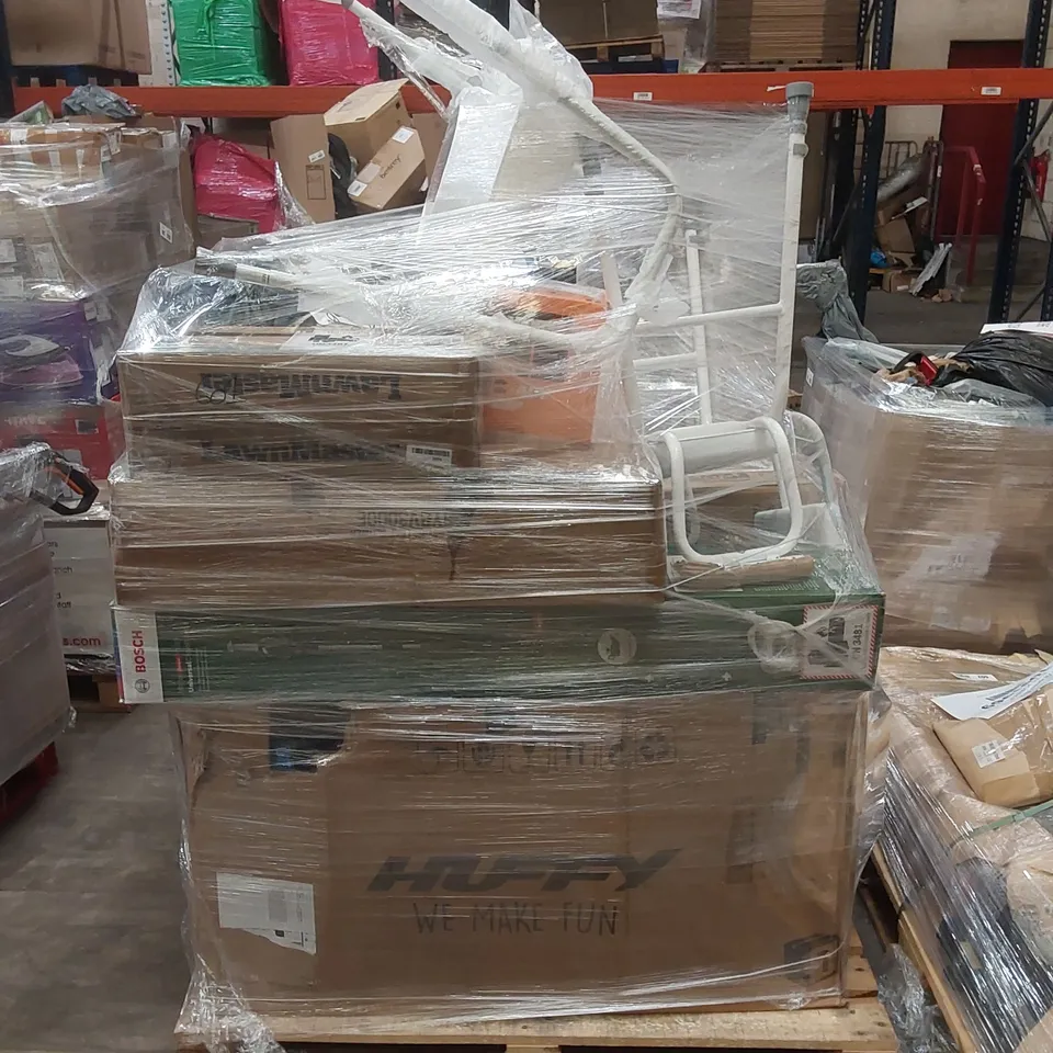 PALLET OF APPROXIMATELY 16 UNPROCESSED RAW RETURN HOUSEHOLD AND ELECTRICAL GOODS TO INCLUDE;