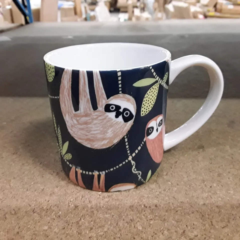 BOXED HANGING AROUND BONE CHINA MUG 