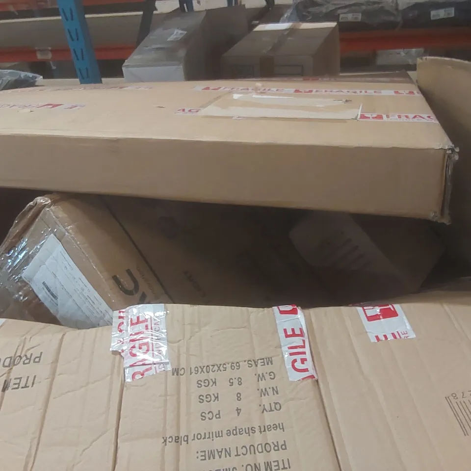 PALLET CONTAINING A VERY LARGE QUANTITY OF ASSORTED CONSUMER PRODUCTS INCLUDING: BOXED FURNITURE, CUSHION, DISPOSABLE INCONTINENCE PADS ECT