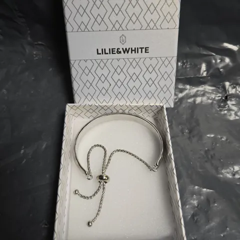 LILIE & WHITE SILVER BRACELET – BOXED