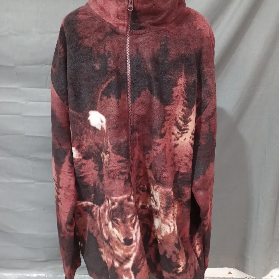 ATLAS FOR MEN RED ZIP THROUGH FLEECE - 3XL