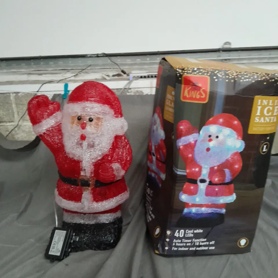 THREE KINGS SANTA ACRYLIC BATTERY OPERATED OUTDOOR CHRISTMAS LIGHT