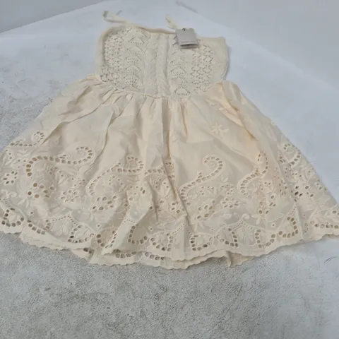 NOBODY'S CHILD KNITTED CREAM DRESS – UK XS (EU XS, US XS)