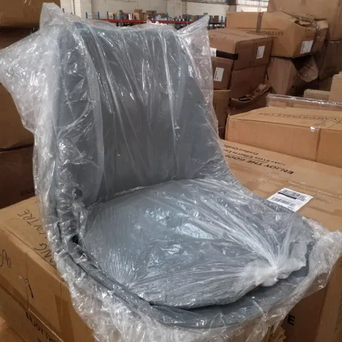BOXED SET OF 4 PLASTIC GREY DINING CHAIRS