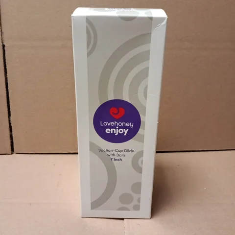 SEALED LOVEHONEY SUCTION CUP 7" DILDO WITH BALLS