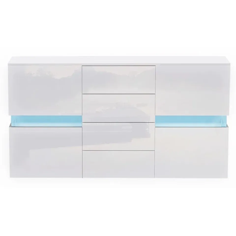 BOXED ALLART ENTERTAINMENT UNIT FOR TV'S, WHITE (2 BOXES)