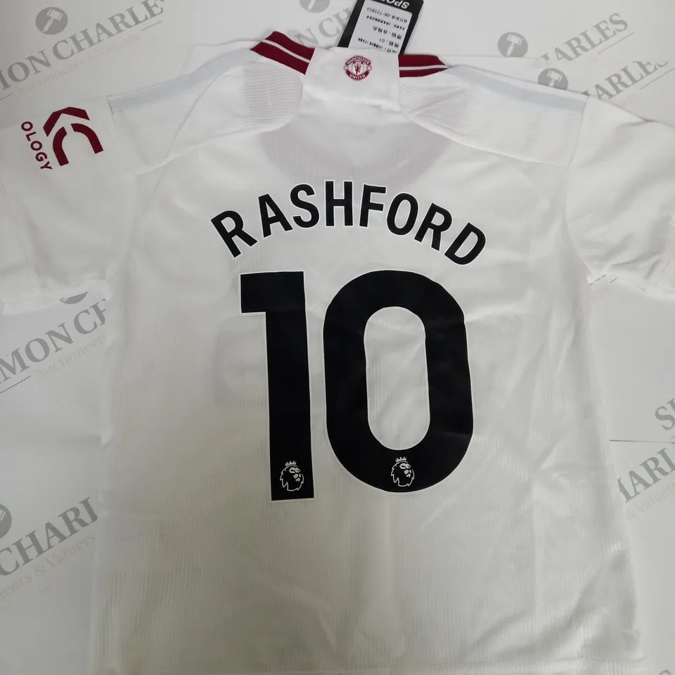 MANCHESTER UNITED 3RD KIT WITH RASHFORD 10 SIZE 18