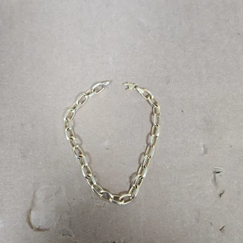 ITALIAN 9CT GOLD TRIANGLE CUT PAPERCLIP BRACELET 