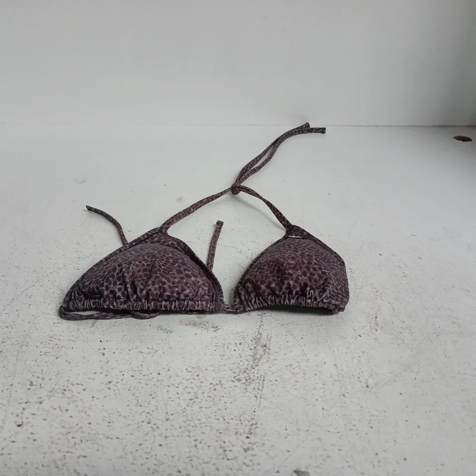 CALVIN KLEIN GREY PATTERN MEDIUM BIKINI TOP