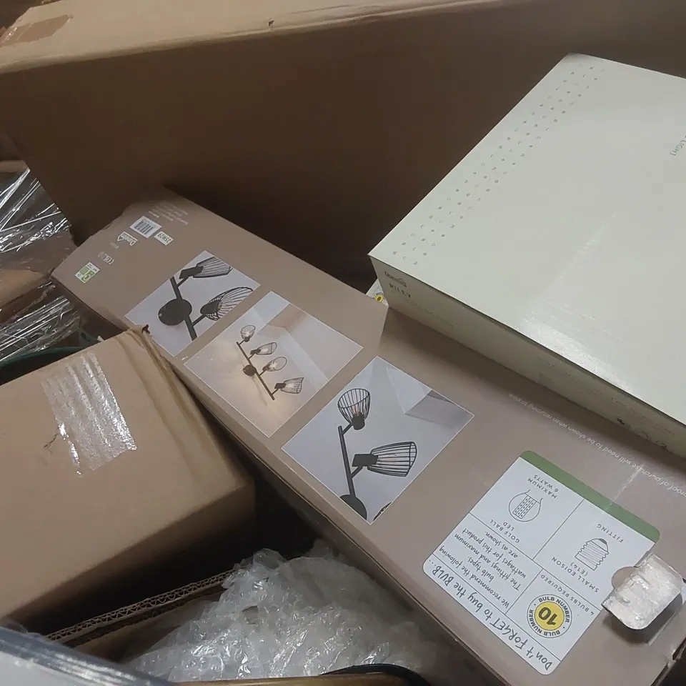 PALLET CONTAINING A LARGE QUANTITY OF ASSORTED LIGHTING PRODUCTS ECT