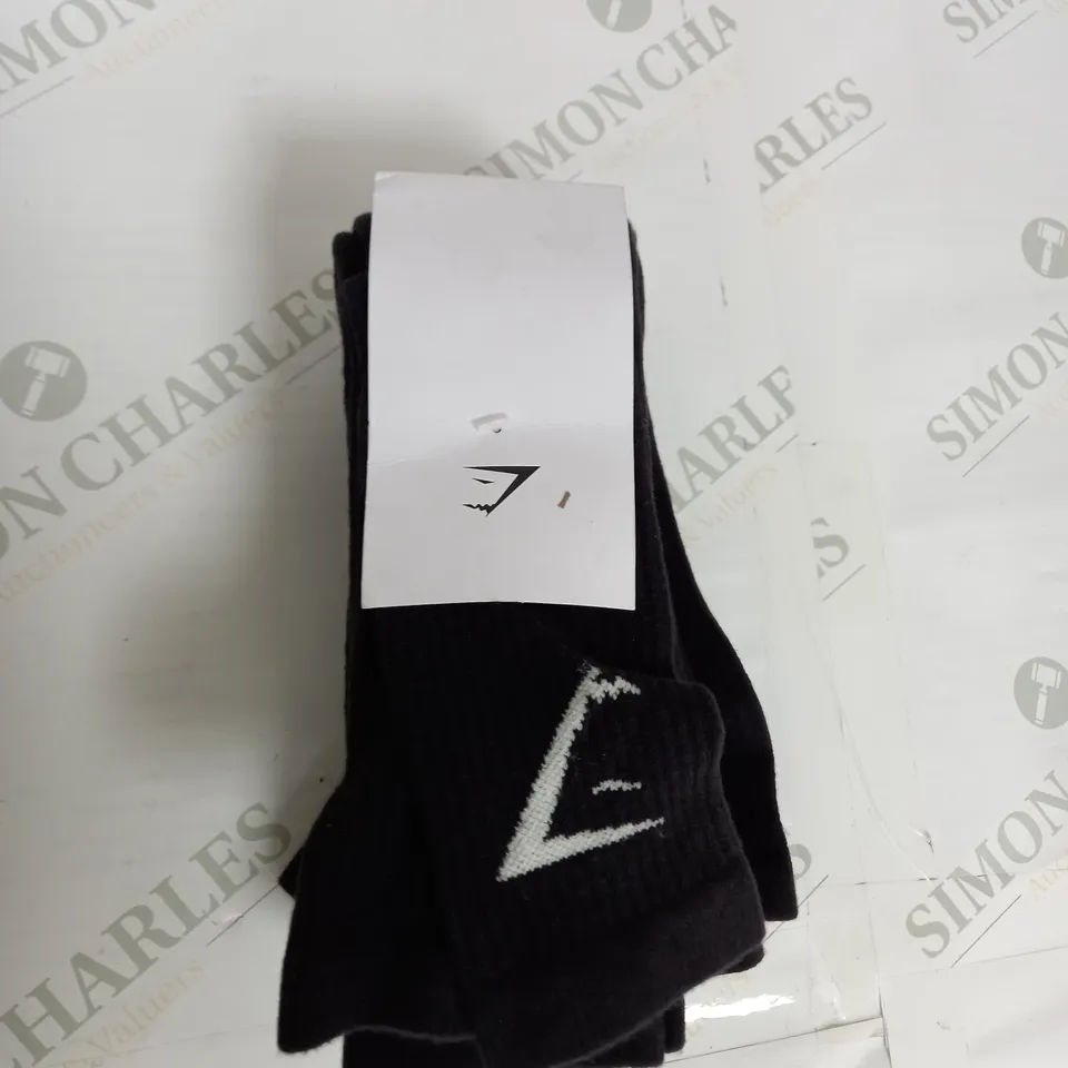 GYMSHARK PACK OF 5 CREW SOCKS SIZE L