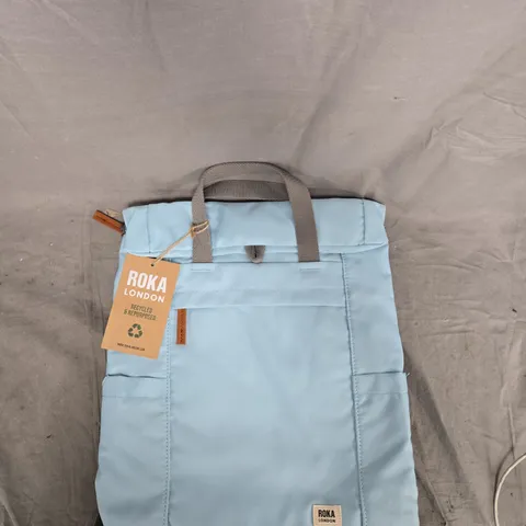ROKA LONDON RECYCLED CANVAS BACKPACK – LIGHT BLUE