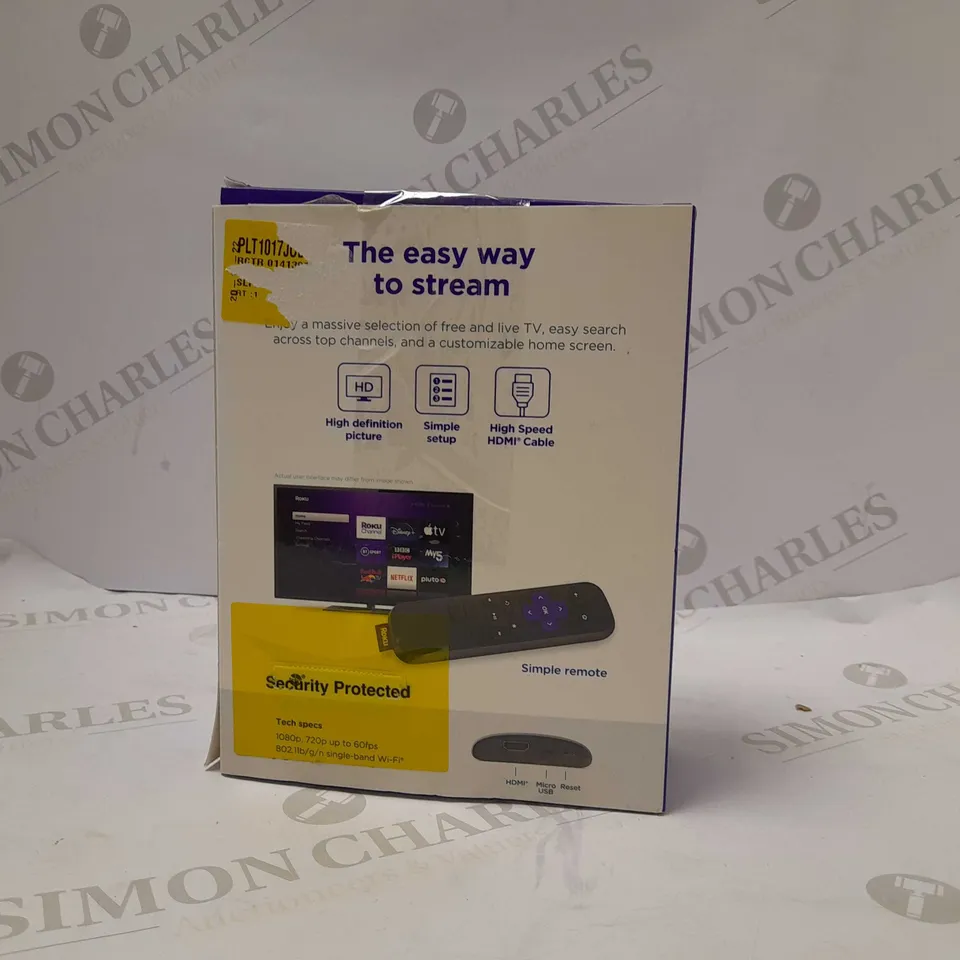 ROKU EXPRESS TV SMART STICK-HD STREAMING MEDIA PLAYER
