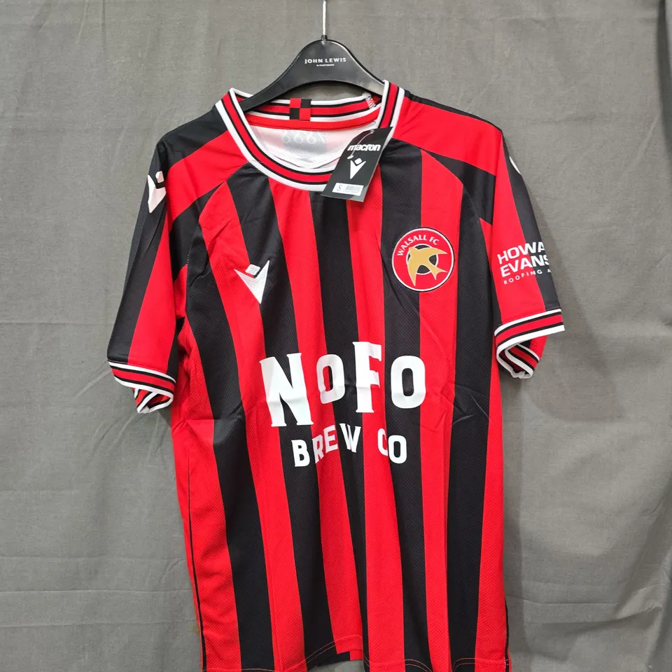WALSALL FC HOME SHIRT – MACRON – UK SIZE S