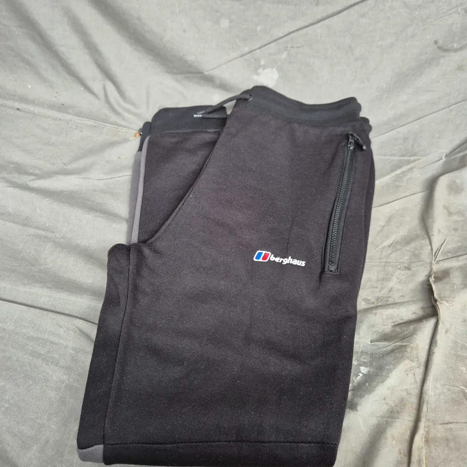 BERGHAUS BLACK & GREY OUTDOOR TRACKSUIT TROUSERS SIZE XL