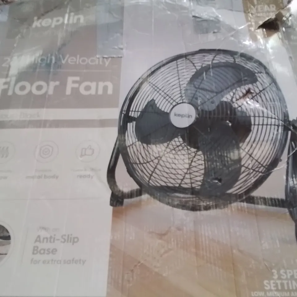 BOXED KEPLIN 20" FLOOR FAN BLACK