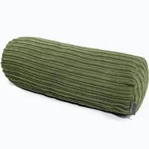 COZEE HOME RIBBED BOLSTER COCOON CUSHION GREEN