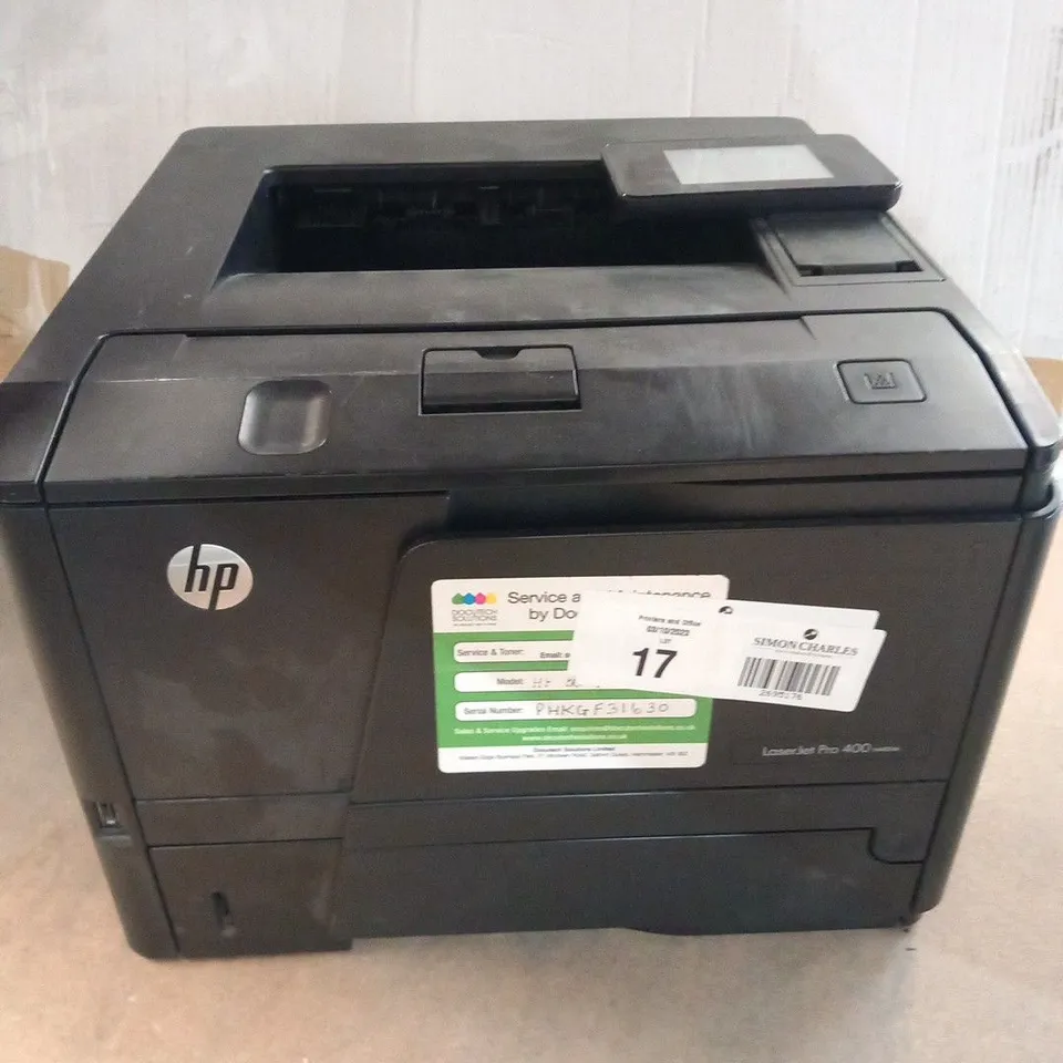 HP LASERJET PRO 400 M401DN A4 MONO DUPLEX LASER PRINTER - ETHERNET & USB - CF278A