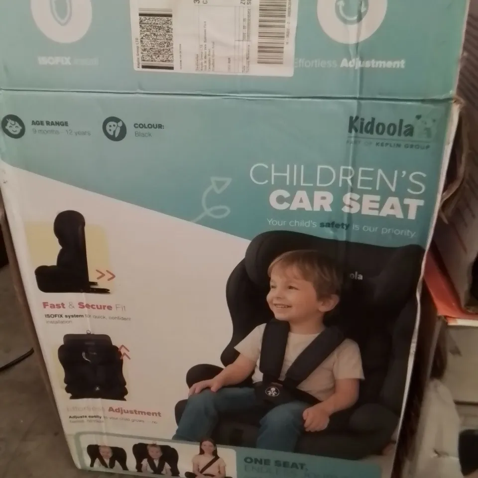 BOXED KEPLIN CHILDREN'S CAR SEAT