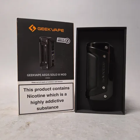 BOXED GEEK VAPE AEGIS SOLO III MOD - BLACK