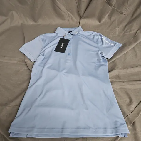 J.LINDENBERG TOUR TECH POLO IN RAIN WASHED BLUE SIZE S