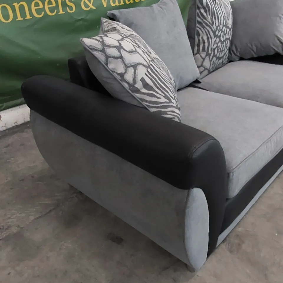 DESIGNER HILTON SOFA BED IN BLACK/CHARCOAL 