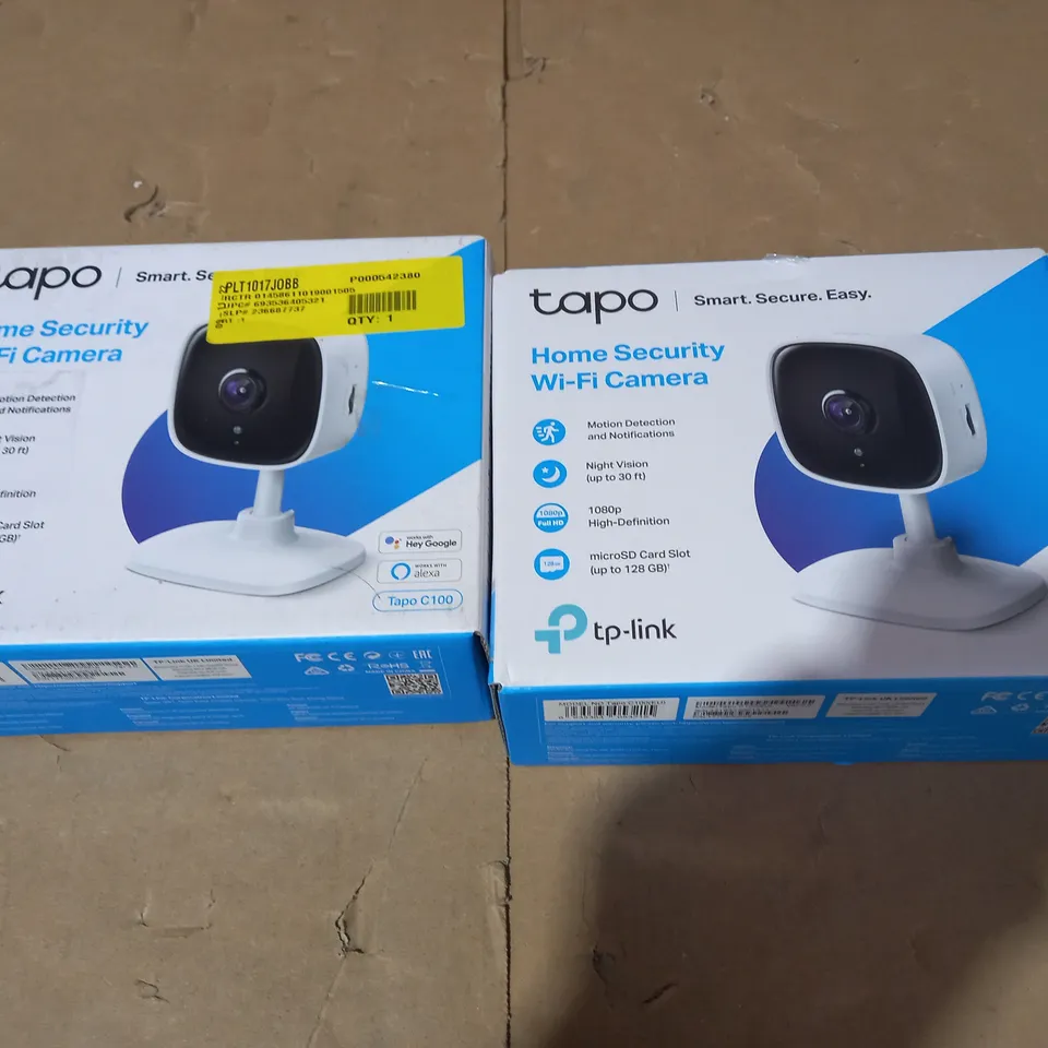 LOT OF 2 TAPO HOME SECURITY WI-FI CAMERAS