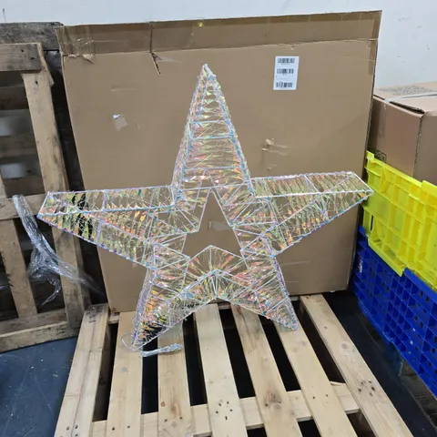 IRIDESCENT STAR HANGING DECORATION 