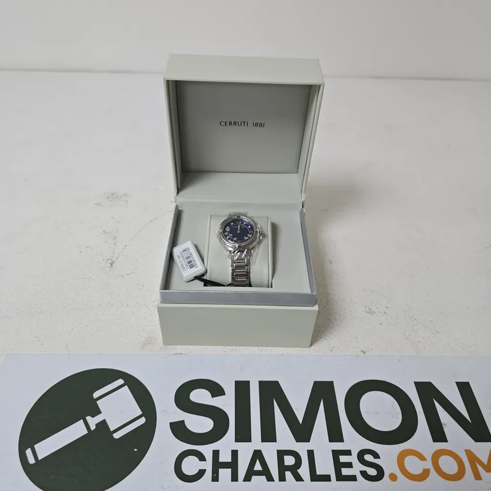 BOXED CERRUTI 1881 STAINLESS STEEL WRISTWATCH