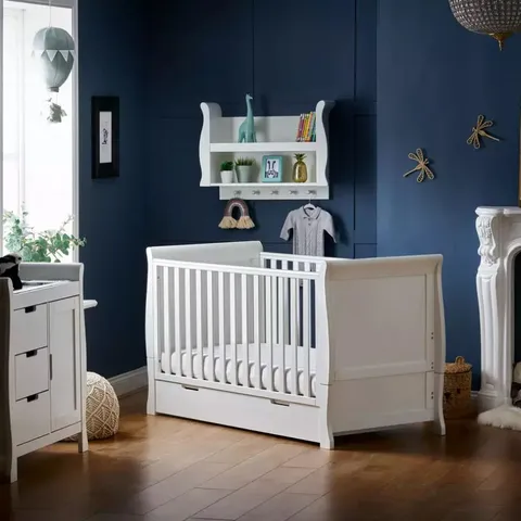 BOXED STAMFORD COT BED - WHITE (2 BOXES)