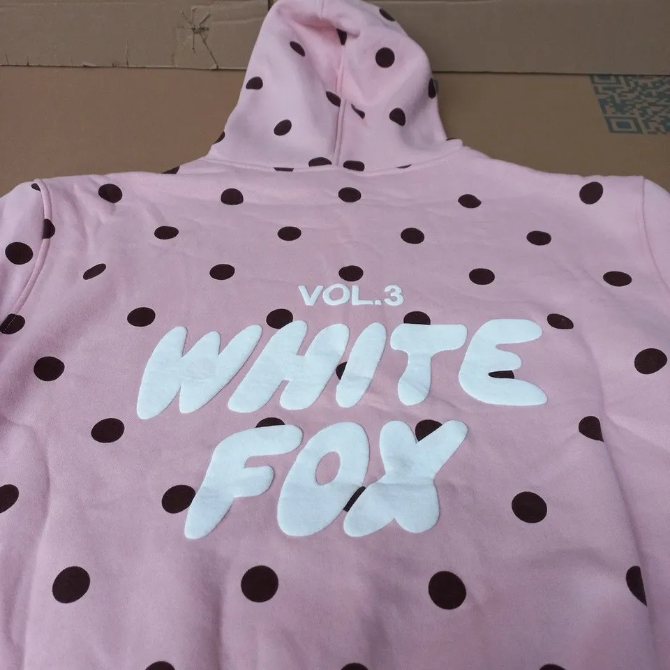 WHITE FOX VOL.3 PINK POLKA DOT HOODIE – WOMEN'S - SIZE L