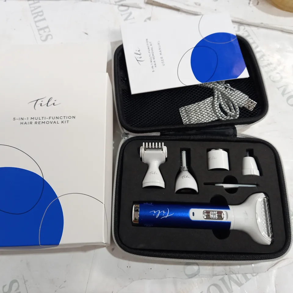 TILI 5-IN-1 MULTI-FUNCTION HAIR REMOVAL KIT - NAVY BLUE