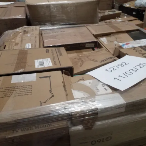 PALLET CONTAINING ASSORTED TV/MONITOR MOUNTS & BRACKETS