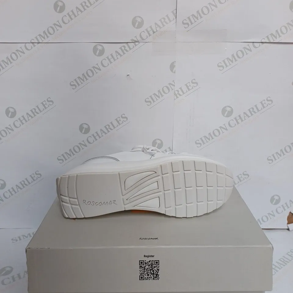 ROSCOMAR COURT WHITE RECYCLED LEATHER SHOES - EU 43