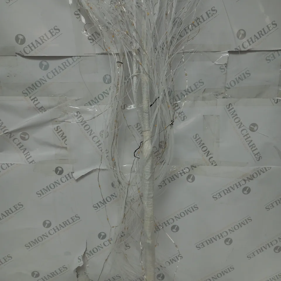 BOXED ALISON CORK PRE-LIT CASCADING GLITTER WHITE WILLOW TREE - COLLECTION ONLY